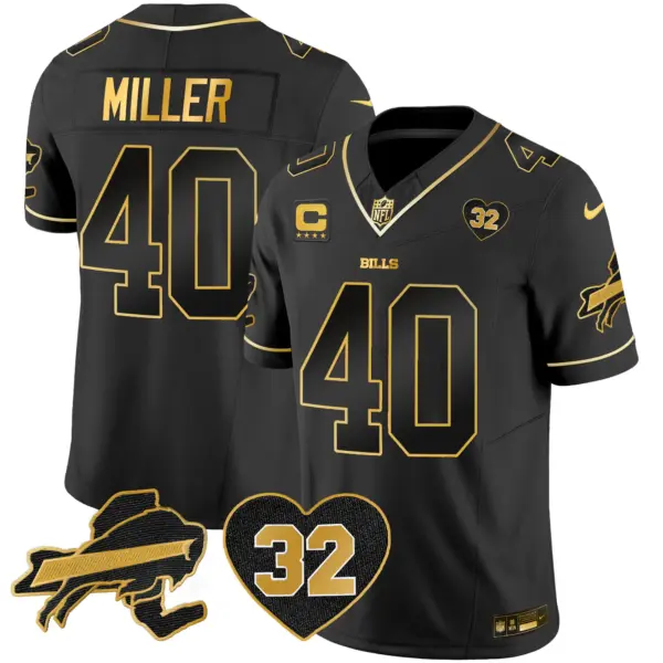 Mens Buffalo Bills OJ Simpson Patch Gold Vapor Limited Jersey Von Miller Jersey Black Gold