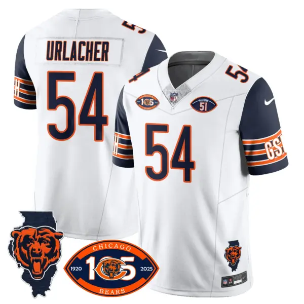 Mens Chicago Bears 1920 2025 The Chicago Bears Vapor Limited Jersey Brain Urlacher Jersey Navy Sleeves