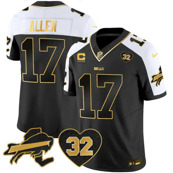 Mens Buffalo Bills OJ Simpson Patch Gold Vapor Limited Jersey Josh Allen Jersey Alternate