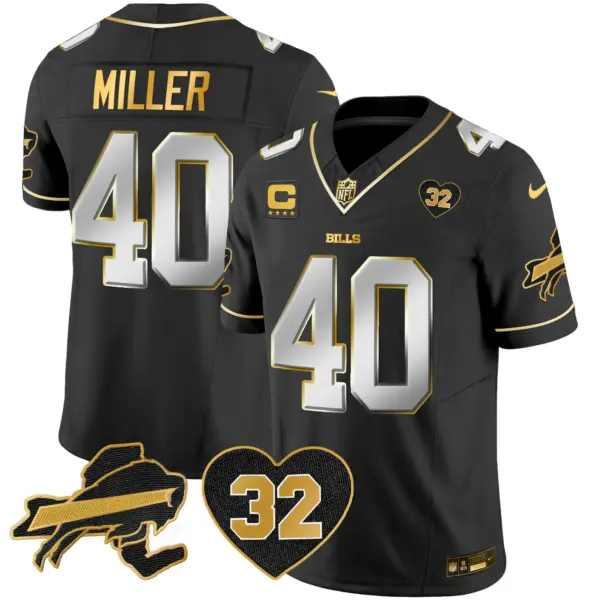 Mens Buffalo Bills OJ Simpson Patch Gold Vapor Limited Jersey Von Miller Jersey Black Limited
