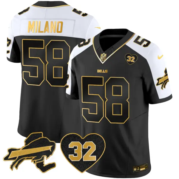 Mens Buffalo Bills OJ Simpson Patch Gold Vapor Limited Jersey Matt Milano Jersey Alternate