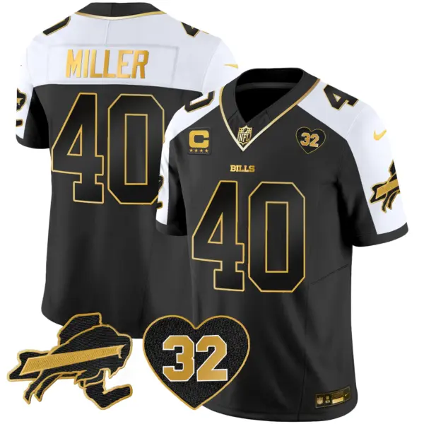 Mens Buffalo Bills OJ Simpson Patch Gold Vapor Limited Jersey Von Miller Jersey Alternate