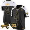 Mens Buffalo Bills OJ Simpson Patch Gold Vapor Limited Jersey James Cook Jersey Alternate