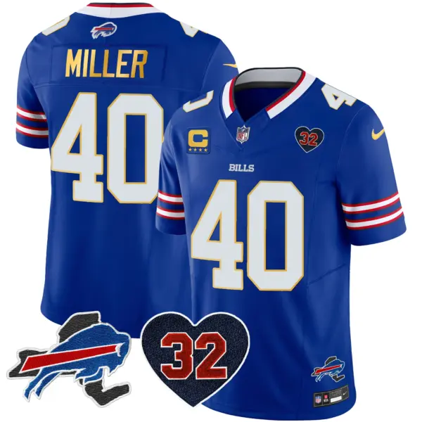 Mens Buffalo Bills OJ Simpson Patch Gold Trim Vapor Limited Jersey Von Miller Jersey Royal