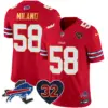 Mens Buffalo Bills OJ Simpson Patch Gold Trim Vapor Limited Jersey Matt Milano Jersey Red