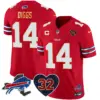 Mens Buffalo Bills OJ Simpson Patch Gold Trim Vapor Limited Jersey Stefon Diggs Jersey Red