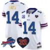 Mens Buffalo Bills OJ Simpson Patch Gold Trim Vapor Limited Jersey Stefon Diggs Jersey White