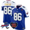 Mens Buffalo Bills OJ Simpson Patch Gold Trim Vapor Limited Jersey Dalton Kincaid Jersey Royal Alternate