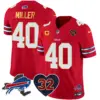 Mens Buffalo Bills OJ Simpson Patch Gold Trim Vapor Limited Jersey Von Miller Jersey Red