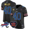 Mens Buffalo Bills OJ Simpson Patch Gold Trim Vapor Limited Jersey Von Miller Jersey Black