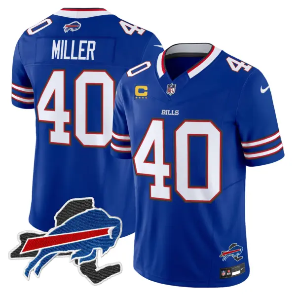 Mens Buffalo Bills New York Patch Vapor Limited Jersey V3 Von Miller Jersey Royal