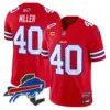 Mens Buffalo Bills New York Patch Vapor Limited Jersey V3 Von Miller Jersey Red