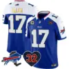 Mens Buffalo Bills OJ Simpson Patch Gold Trim Vapor Limited Jersey Josh Allen Jersey Royal Alternate