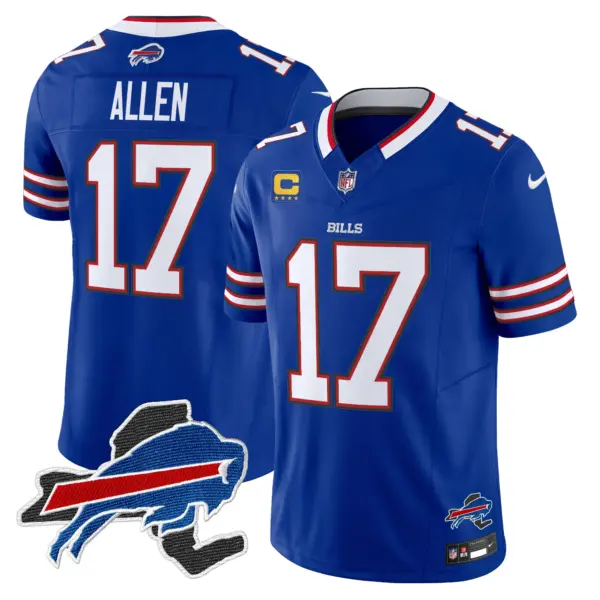 Mens Buffalo Bills New York Patch Vapor Limited Jersey V3 Josh Allen Jersey Royal