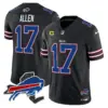 Mens Buffalo Bills New York Patch Vapor Limited Jersey V3 Josh Allen Jersey Black