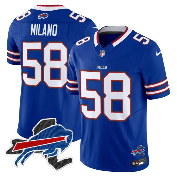Mens Buffalo Bills New York Patch Vapor Limited Jersey V3 Matt Milano Jersey Royal
