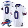 Mens Buffalo Bills New York Patch Vapor Limited Jersey V3 Keon Coleman Jersey White