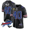 Mens Buffalo Bills New York Patch Game Jersey Von Miller Jersey Black