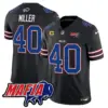 Mens Buffalo Bills 2024 Buffalo Bills Mafia Patch Vapor Limited Jersey Von Miller Jersey Black