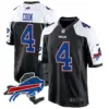 Mens Buffalo Bills New York Patch Game Jersey James Cook Jersey Black Alternate