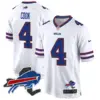 Mens Buffalo Bills New York Patch Game Jersey James Cook Jersey White