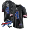 Mens Buffalo Bills New York Patch Game Jersey James Cook Jersey Black