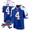 Mens Buffalo Bills New York Patch Game Jersey James Cook Jersey Royal Alternate
