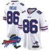 Mens Buffalo Bills New York Patch Game Jersey Dalton Kincaid Jersey White