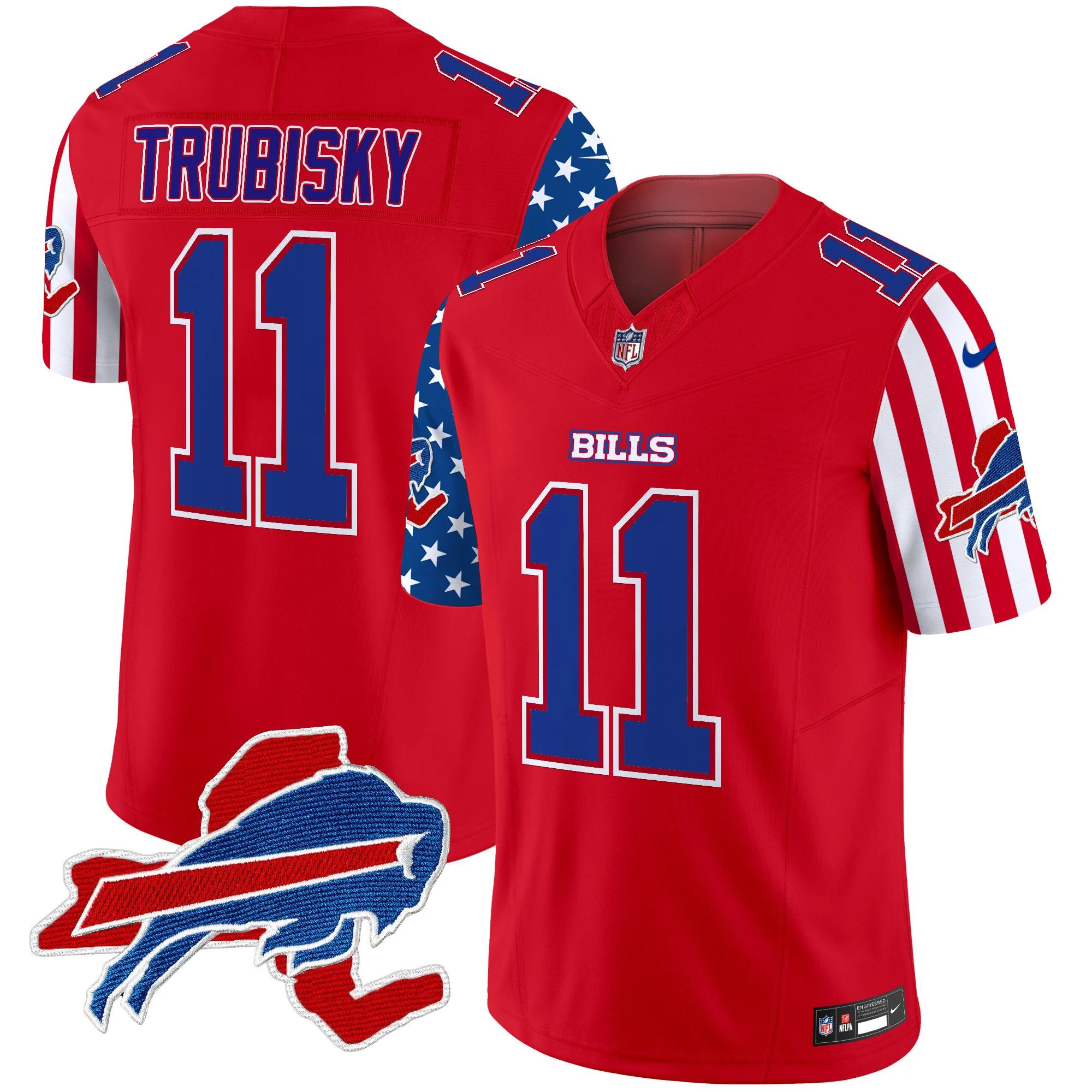 Mens Buffalo Bills American Style Vapor Limited Jersey Mitchell Trubisky Jersey Red