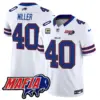 Mens Buffalo Bills 2024 Buffalo Bills Mafia Patch Vapor Limited Jersey Von Miller Jersey White