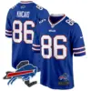 Mens Buffalo Bills New York Patch Game Jersey Dalton Kincaid Jersey Royal