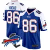 Mens Buffalo Bills New York Patch Game Jersey Dalton Kincaid Jersey Royal Alternate