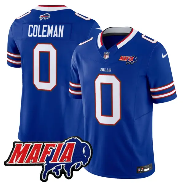 Mens Buffalo Bills 2024 Buffalo Bills Mafia Patch Vapor Limited Jersey Keon Coleman Jersey Royal
