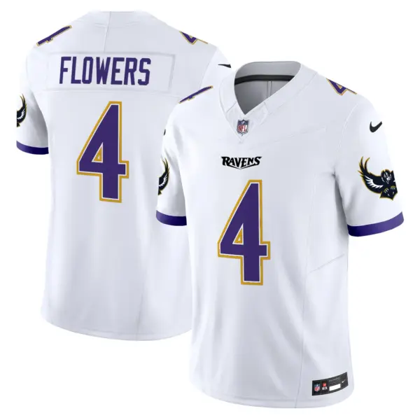 Mens Baltimore Ravens Special Vapor Limited Jersey V2 Zay Flowers Jersey White