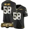 Mens Buffalo Bills 2023 AFC East Champions Patch Gold Vapor Jersey Matt Milano Jersey Black Limited