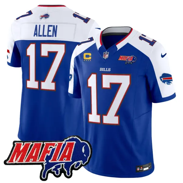 Mens Buffalo Bills 2024 Buffalo Bills Mafia Patch Vapor Limited Jersey Josh Allen Jersey Royal Alternate