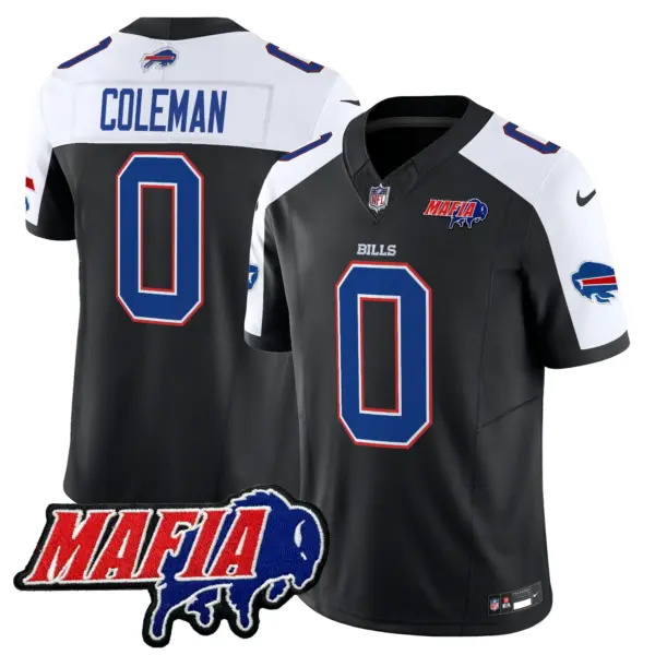 Mens Buffalo Bills 2024 Buffalo Bills Mafia Patch Vapor Limited Jersey Keon Coleman Jersey Black Alternate