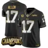 Mens Buffalo Bills 2023 AFC East Champions Patch Gold Vapor Jersey Josh Allen Jersey Black Limited
