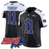 Mens Buffalo Bills 2024 Buffalo Bills Mafia Patch Vapor Limited Jersey Mitchell Trubisky Jersey Black Alternate