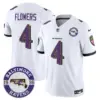 Mens Baltimore Ravens Maryland Patch Vapor Limited Jersey Est 1996 Patch Zay Flowers Jersey White