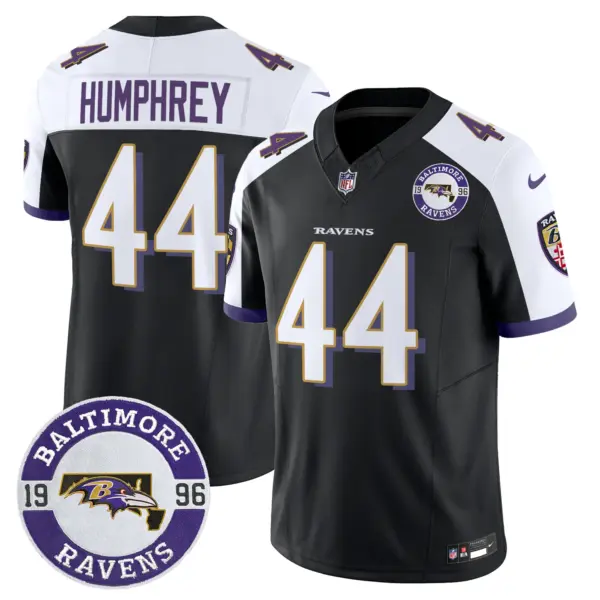 Mens Baltimore Ravens Maryland Patch Vapor Limited Jersey Est 1996 Patch Marlon Humphrey Jersey Black Alternate