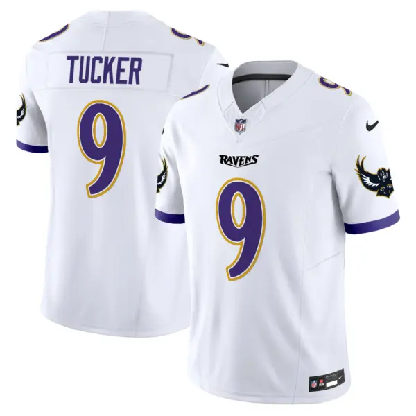 Mens Baltimore Ravens Special Vapor Limited Jersey V2 Justin Tucker Jersey White