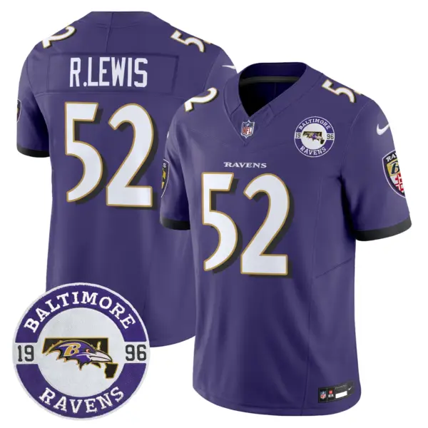 Mens Baltimore Ravens Maryland Patch Vapor Limited Jersey Est 1996 Patch Ray Lewis Jersey Purple