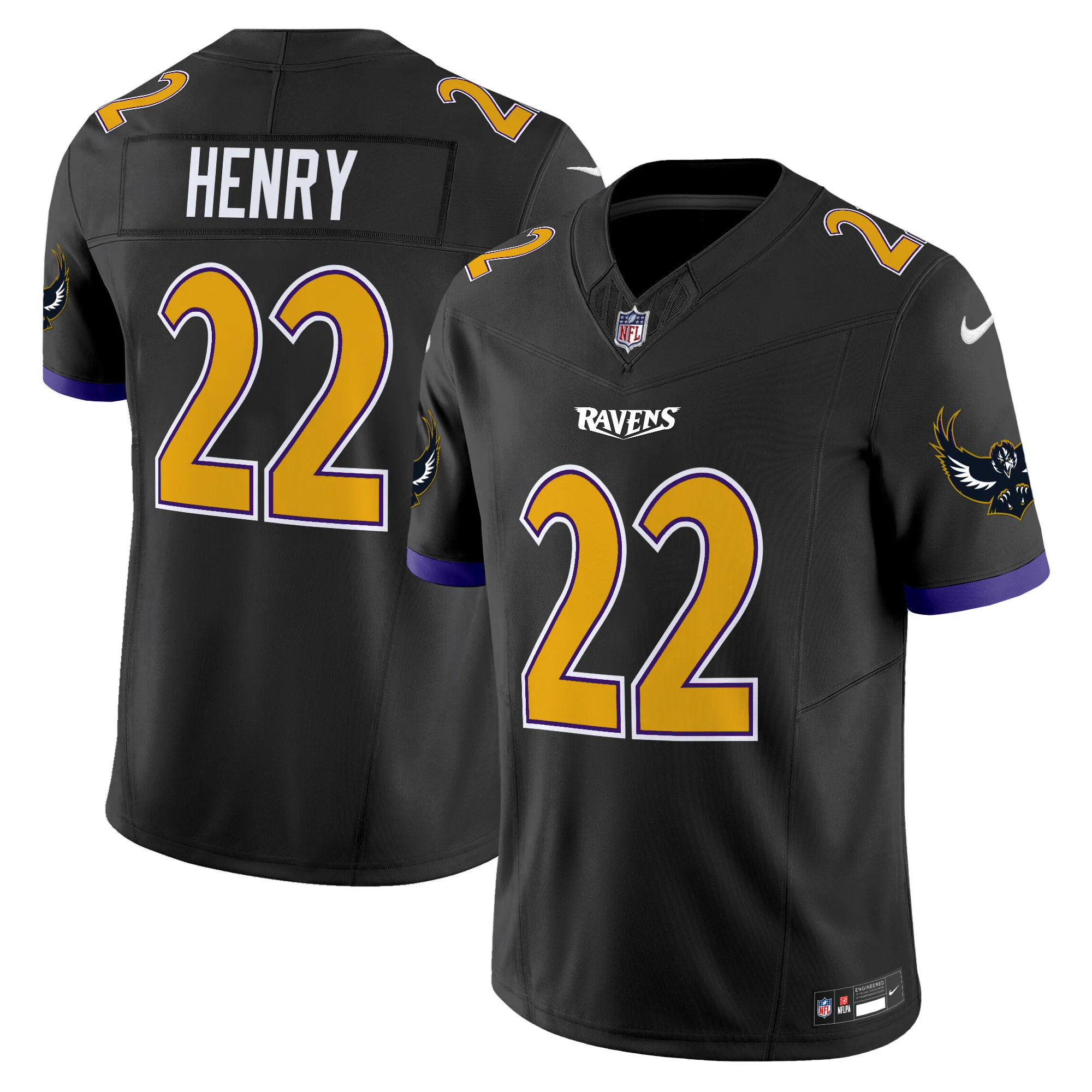 Mens Baltimore Ravens Special Vapor Limited Jersey V2 Derrick Henry Jersey Black
