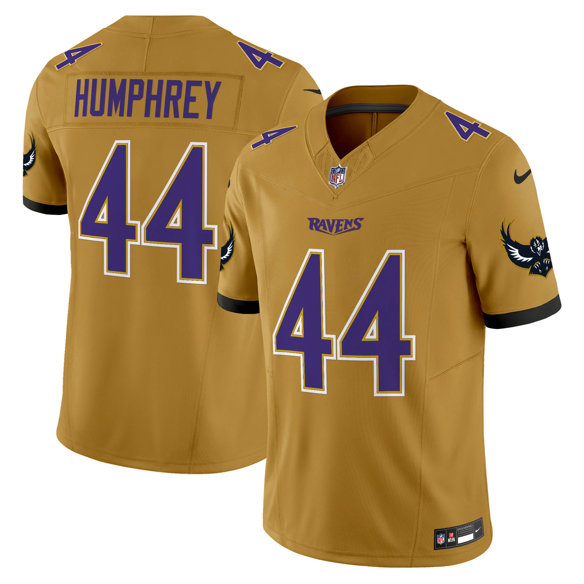 Mens Baltimore Ravens Special Vapor Limited Jersey V2 Marlon Humphrey Jersey Gold