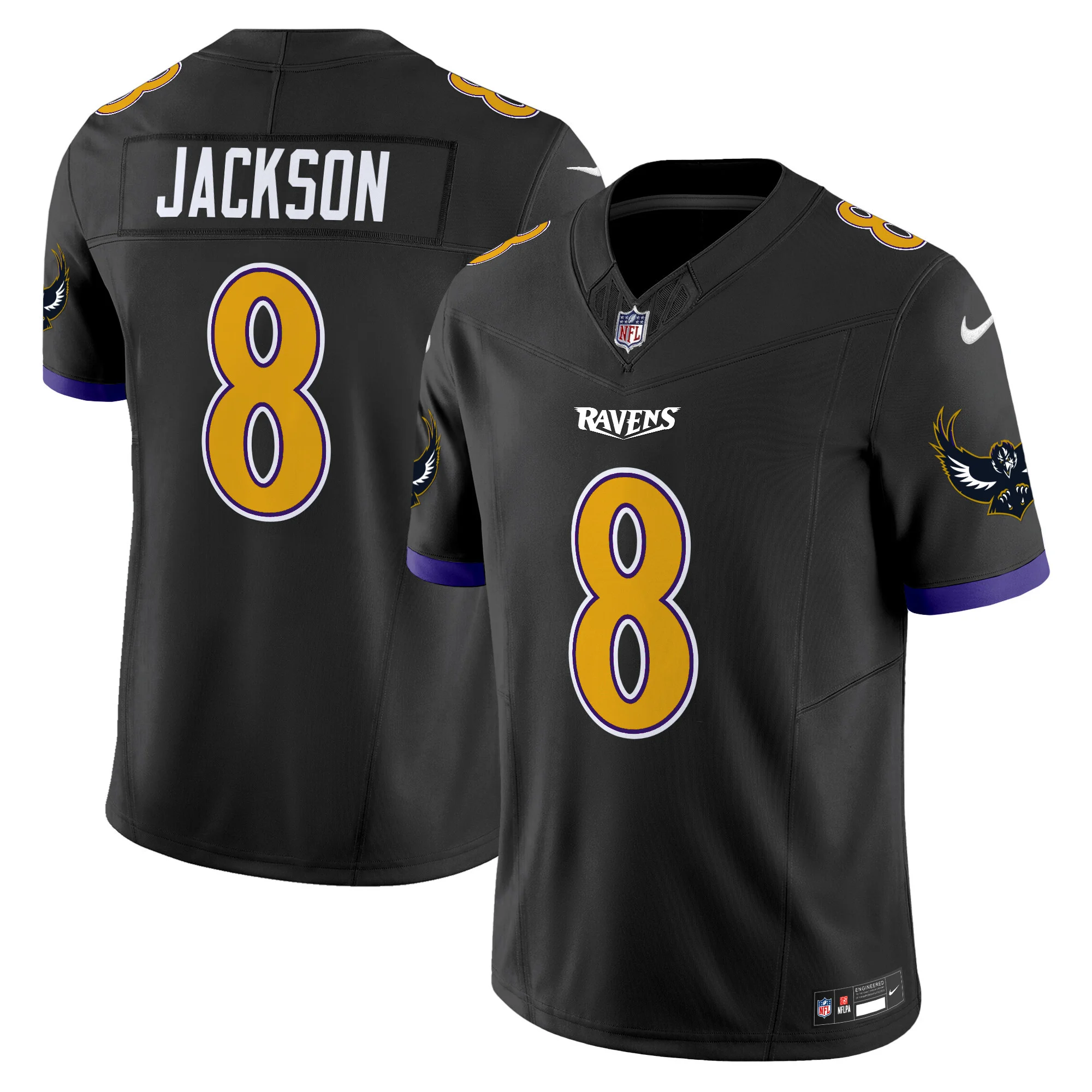 Mens Baltimore Ravens Special Vapor Limited Jersey V2 Lamar Jackson Jersey Black