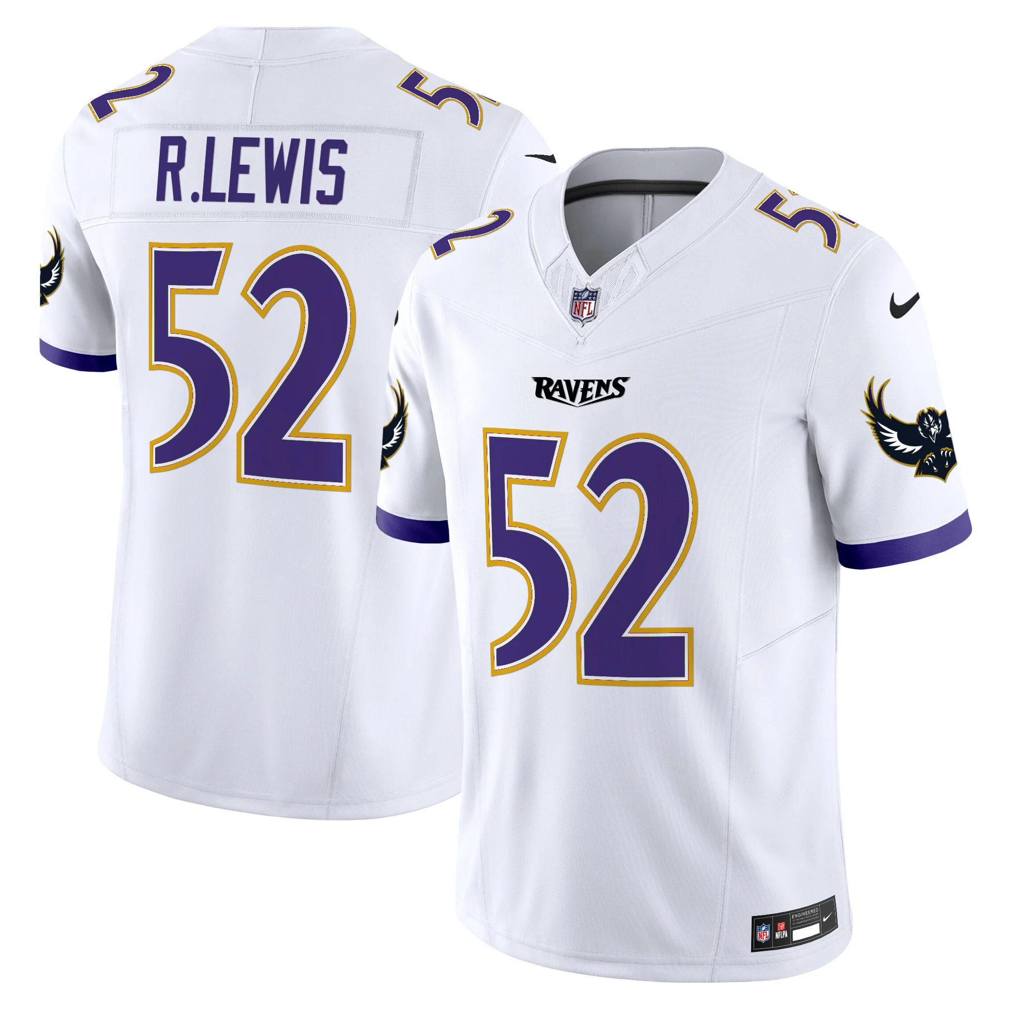 Mens Baltimore Ravens Special Vapor Limited Jersey V2 Ray Lewis Jersey White