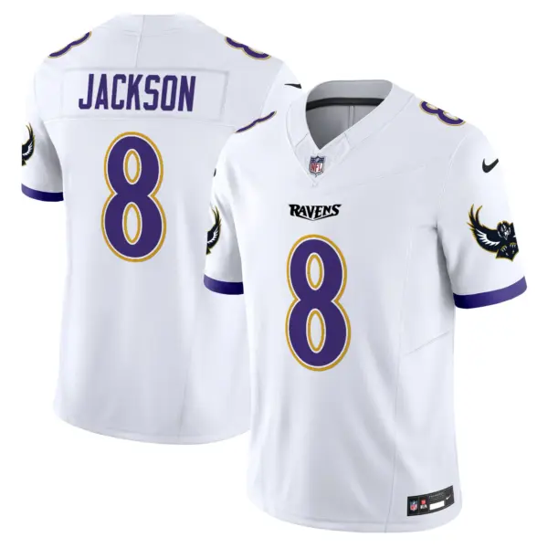 Mens Baltimore Ravens Special Vapor Limited Jersey V2 Lamar Jackson Jersey White