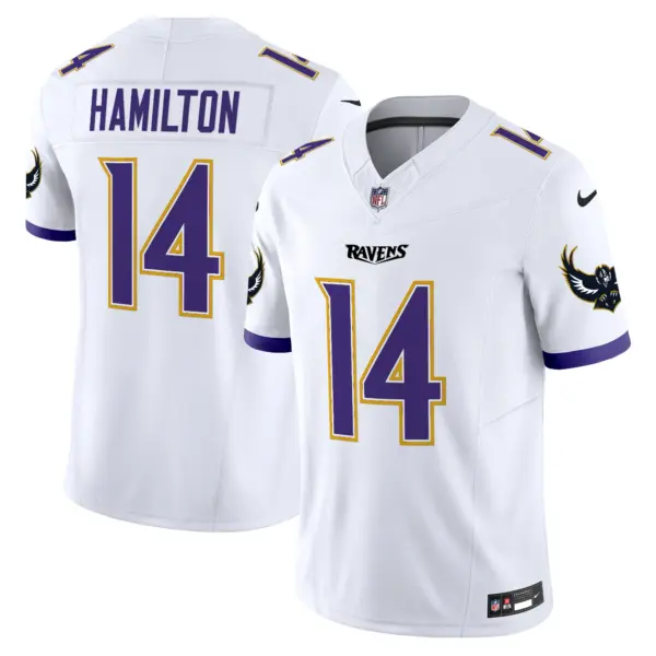 Mens Baltimore Ravens Special Vapor Limited Jersey V2 Kyle Hamilton Jersey White