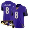 Mens Baltimore Ravens Maryland Patch Vapor Limited Jersey V2 Lamar Jackson Jersey Purple